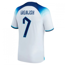 Maillot de Foot Angleterre Grealish 7 Domicile Coupe du monde 2022